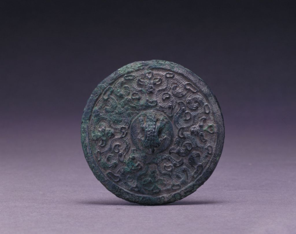 图片[1]-Frog button, dragon pattern, copper flint-China Archive